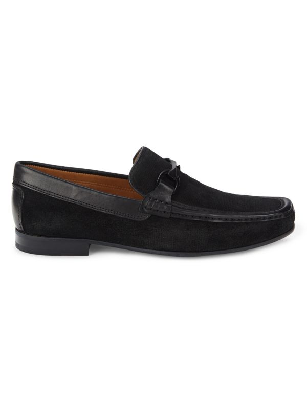 Donald J Pliner Suede Bit Loafers